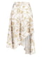 Ассиметричная расклешенная белая юбка с принтом | 6802420 | фото 3