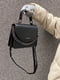 Чорна сумка крос-боді з ланцюжком та ремінцем | 6803609 | фото 7