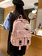 Рожевий рюкзак з кишенями | 6803630 | фото 6