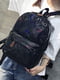 Чорний великий голографічний рюкзак | 6803657 | фото 7
