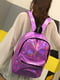 Фіолетовий голографічний блискучий рюкзак | 6803662 | фото 3