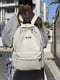 Рюкзак молочного кольору з написом | 6803791 | фото 7