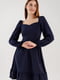 Синя сукня А-силуету з довгим рукавом | 6802561 | фото 2
