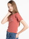 Помаранчева футболка з принтом з натуральної тканини | 6802947 | фото 2