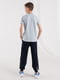 Сині спортивні штани з принтом та кишенями | 6803194 | фото 5