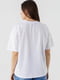 Біла трикотажна футболка з принтом | 6803225 | фото 5