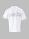Біла трикотажна футболка з принтом | 6803251 | фото 3