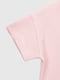 Трикотажна рожева футболка з принтом | 6803301 | фото 4