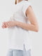 Трикотажна біла футболка з принтом | 6803314 | фото 3