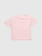 Трикотажна рожева футболка з вишивкою | 6803332 | фото 4