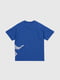 Бавовняна синя футболка з принтом | 6803336 | фото 5