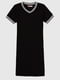 Сукня чорна з білим оздобленням | 6803381