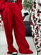 Червоний оверсайз костюм: жакет без підкладки та штани-палаццо | 6803839 | фото 3
