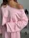 Рожевий костюм-двійка: укорочений світшот та вільні штани | 6803943 | фото 2
