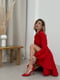 Червона сукня А-силуету “на запах” | 6804007 | фото 4