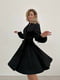 Чорна сукня А-силуету “на запах” | 6804008 | фото 2