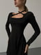 Чорна розкльошена сукня з оригінальним ліфом | 6804009 | фото 5