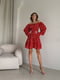 Червона сукня А-силуету в квітковий принт з відкритими плечима | 6804011 | фото 2