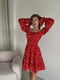 Червона сукня А-силуету в квітковий принт з відкритими плечима | 6804011 | фото 6