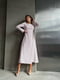 Біла принтована сукня-міді А-силуету зі шнурівками по бокам | 6804014 | фото 5