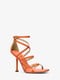 Оранжевые босоножки на высоком каблуке | 6775722 | фото 4
