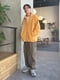 Флисовая желтая куртка с ветронепроницаемой окантовкой по краю | 6789343 | фото 21