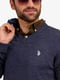 Пуловер с вышитым логотипом бренда синий | 6804127 | фото 3