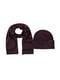 Комплект бордовий: шапка та шарф | 6804410