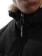 Утепленная черная куртка из матовой ткани с капюшоном | 6804432 | фото 4