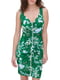 Платье зеленое с цветочным принтом | 6804600 | фото 2