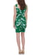 Платье зеленое с цветочным принтом | 6804600 | фото 4