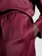 Атласная бордовая пижама: рубашка и брюки | 6804710 | фото 4