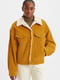 Вельветовая желтая куртка-рубашка | 6804845