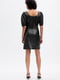 Короткое черное платье с объемными рукавами на плечах | 6804963 | фото 2