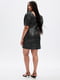 Коротка чорна сукня з об'ємними рукавами на плечах | 6804963 | фото 4