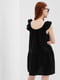 Платье черное с рюшами | 6804964 | фото 2
