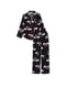 Фланелевая черная пижама в принт: рубашка и брюки | 6805013 | фото 3