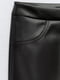 Эластичные облегающие брюки из экокожи черного цвета | 6729804 | фото 28