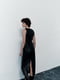 Чорна сукня-міді з екошкіри прямого силуету, що облягає. | 6729805 | фото 22