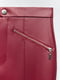 Эластичные облегающие красные брюки из экокожи | 6759906 | фото 16