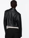 Укороченная куртка черная из искусственной кожи | 6775765 | фото 2