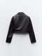 Укороченная куртка черная из искусственной кожи | 6775765 | фото 11