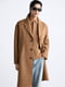 Полушерстяное коричневое пальто | 6775841 | фото 3