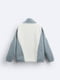 Куртка голубая из искусственного меха с контрастными вставками из плащевой ткани | 6804316 | фото 7