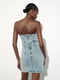 Коротка синя сукня з відкритими плечима | 6804321 | фото 4