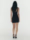 Короткое черное платье на бретелях с декоративными молниями | 6804345 | фото 4