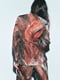 Костюм коричневый в принт: кимоно и брюки | 6804346 | фото 4