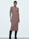 Сукня коричнева з V-подібним вирізом | 6804347 | фото 3