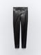 Облегающие штаны из экокожи черные | 6804371 | фото 7
