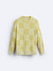 В`язаний светр з круглим вирізом жовтий | 6804384 | фото 6